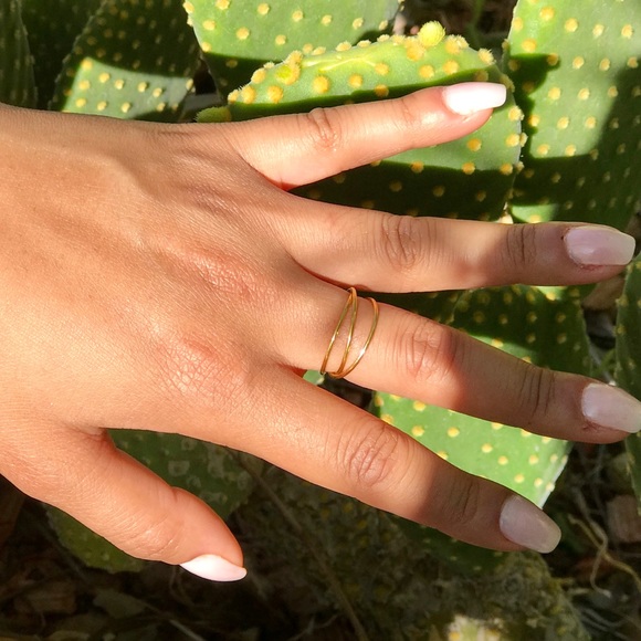 Dainty Gold Boho Stacking Ring Mother’s Day gift - Picture 4 of 4